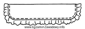 Do uszycia mankietu przedstawionego na rysunku należy zastosować