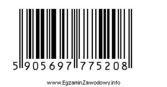 Trzy kolejne cyfry przedstawionego kodu EAN-13 informujące o kraju, 