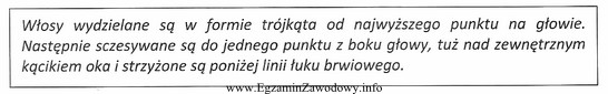 Który rodzaj grzywki jest efektem wykonania strzyżenia zgodnego 