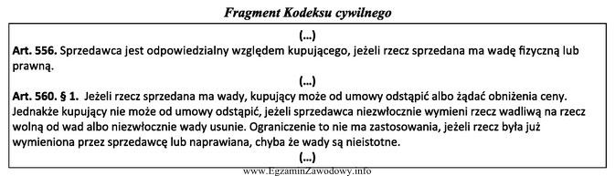 Zamieszczone przepisy odnoszą się do