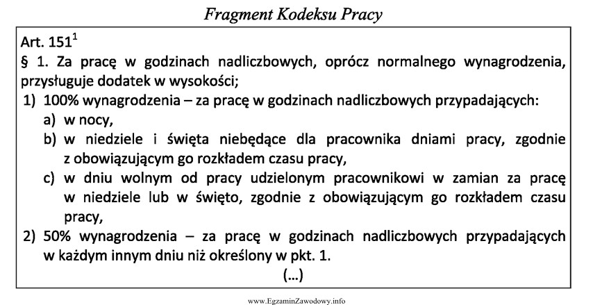 Ile wyniesie wynagrodzenie magazyniera za niedzielę, w którą przepracował 8 