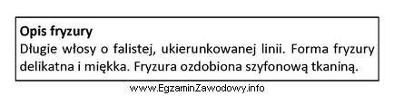 Opis dotyczy fryzury zaprojektowanej jako forma w stylu