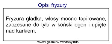 Który styl reprezentuje opisana fryzura?