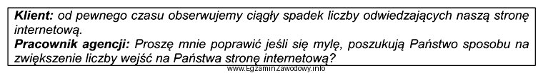 Określ na podstawie fragmentu rozmowy sprzedażowej, którą 