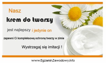 Jaką formę reklamy zastosowano na załączonej ulotce?