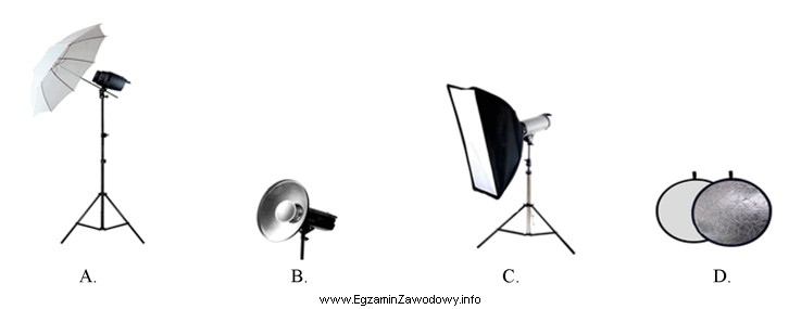 Na której fotografii pokazano Softbox, czyli narzędzie do 