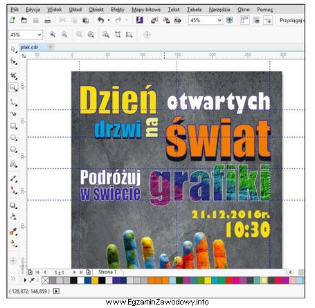 Jaką nazwę noszą niebieskie, przerywane linie umieszczone na obszarze roboczym 