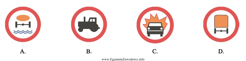 Który ze znaków stosowanych w transporcie towarów 