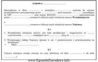 Przedstawionym fragmentem dokumentu jest umowa