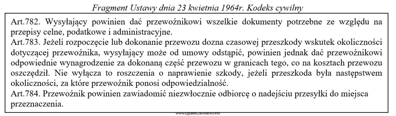 Jakie działanie na podstawie przedstawionego fragmentu przepisów, moż