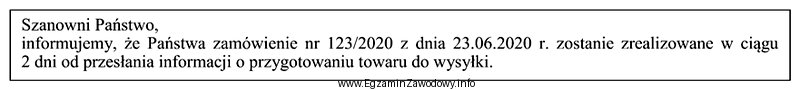 Przedstawiona informacja została sporządzona w celu poinformowania