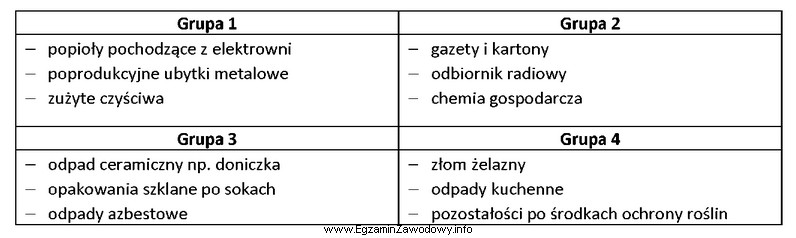 Która spośród zaprezentowanych grup zawiera przykłady 