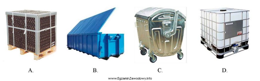 Na którym rysunku przedstawiono kontener IBC (<i>Intermediate Bulk 