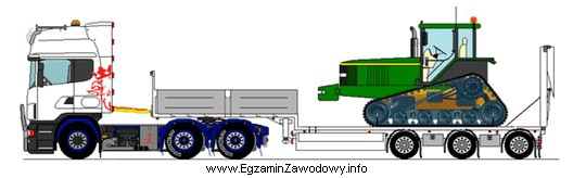 Na rysunku przedstawiono przewóz z wykorzystaniem naczepy