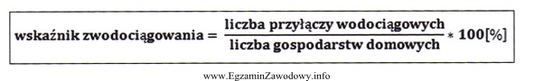 Ile wynosi wskaźnik zwodociągowania gminy, jeżeli sieć wodocią