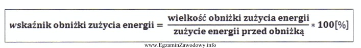 Ile wynosi wskaźnik obniżki zużycia energii elektrycznej na 