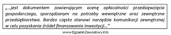 Przytoczony fragment opisu dotyczy