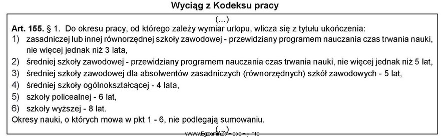 Pracownik, który jest absolwentem studiów licencjackich i przepracował 3 