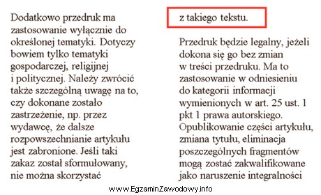 We fragmencie składu tekstu popełniono błąd 