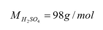 Oblicz stężenie molowe kwasu siarkowego(VI), jeżeli 