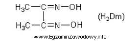 Wzór przedstawia związek chemiczny stosowany podczas wagowego oznaczania