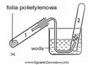 W wyniku przeprowadzenia doświadczenia zgodnie ze schematem, w probó