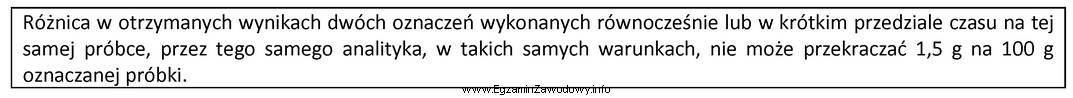 W metodzie analitycznej zapisano. Który parametr metody analitycznej opisano 