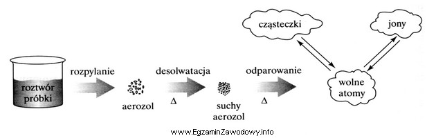 Na schemacie przedstawiono procesy, które zachodzą podczas przygotowania pró