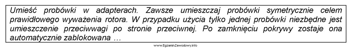 W zamieszczonym opisie przedstawiono fragment instrukcji obsługi