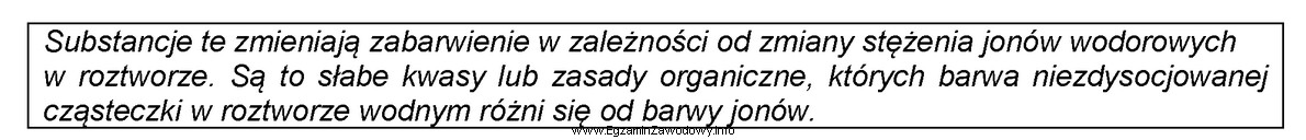 Zamieszczony opis definiuje wskaźniki stosowane w miareczkowaniu