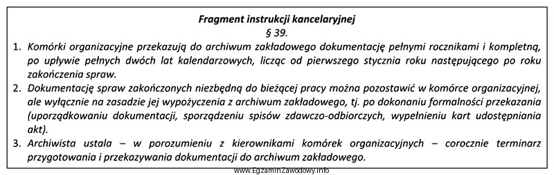 W którym roku, zgodnie z zamieszczonym fragmentem instrukcji kancelaryjnej, 