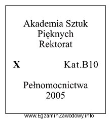 Na zamieszczonym schemacie teczki aktowej w miejscu oznaczonym znakiem 