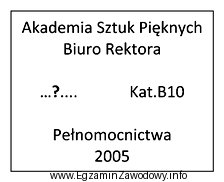 Na zamieszczonym schemacie teczki aktowej, w miejscu oznaczonym znakiem 