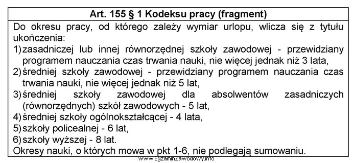 Pracownik, który jest absolwentem studiów licencjackich i przepracował 3 