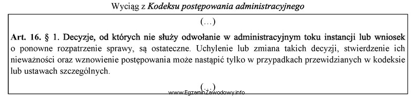 Którą zasadę postępowania administracyjnego wyraża przytoczony przepis?