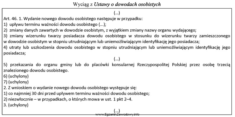 Zgodnie z przytoczonym przepisem z wnioskiem o wydanie nowego dowodu 