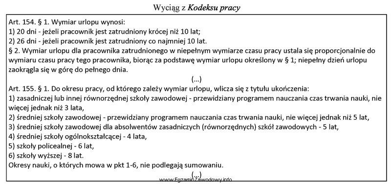 Pracownik, który ukończył trzyletnią zasadniczą szkołę zawodową 