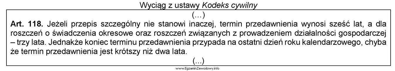 Zgodnie z przytoczonym przepisem roszczenie o zapłacenie czynszu, któ