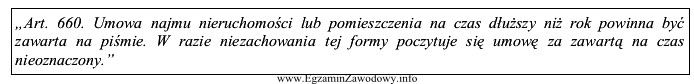 Z powołanego przepisu Kodeksu cywilnego wynika, że umowa 