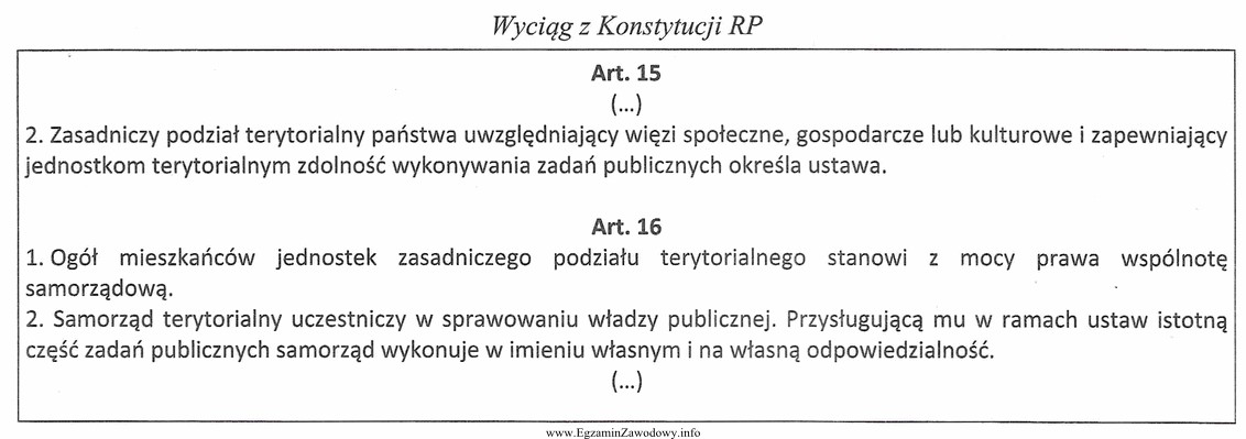 Zamieszczone przepisy odnoszą się do konstytucyjnej zasady