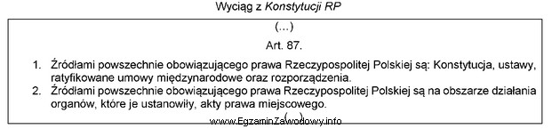 Zgodnie z przytoczonym przepisem źródłem prawa powszechnie obowią