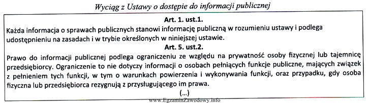 Stosując zamieszczone przepisy, prezydent miasta powinien odmówić udostę