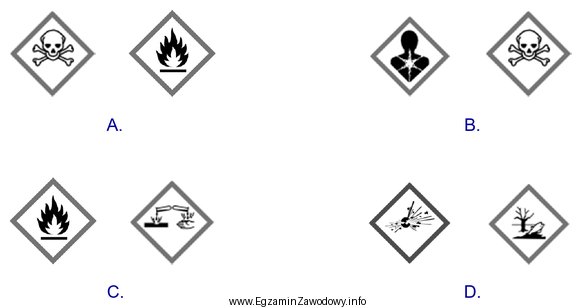 Które piktogramy wskazujące rodzaj zagrożenia powinny znajdować 