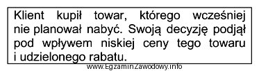 Którym motywem kierował się klient podczas opisanej sytuacji zakupowej?