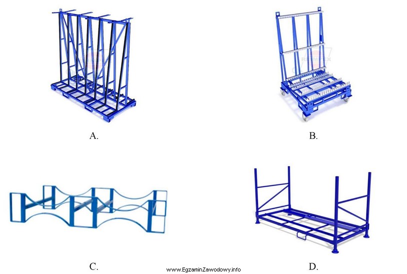 Na którym rysunku przedstawiono stojak do składowania towaru 