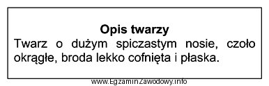 Zamieszczony opis dotyczy profilu twarzy o kształcie