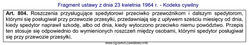 Przewoźnik, podwykonawca spedytora, w wyniku zaniedbania 24 lutego uszkodził przesyłkę. 