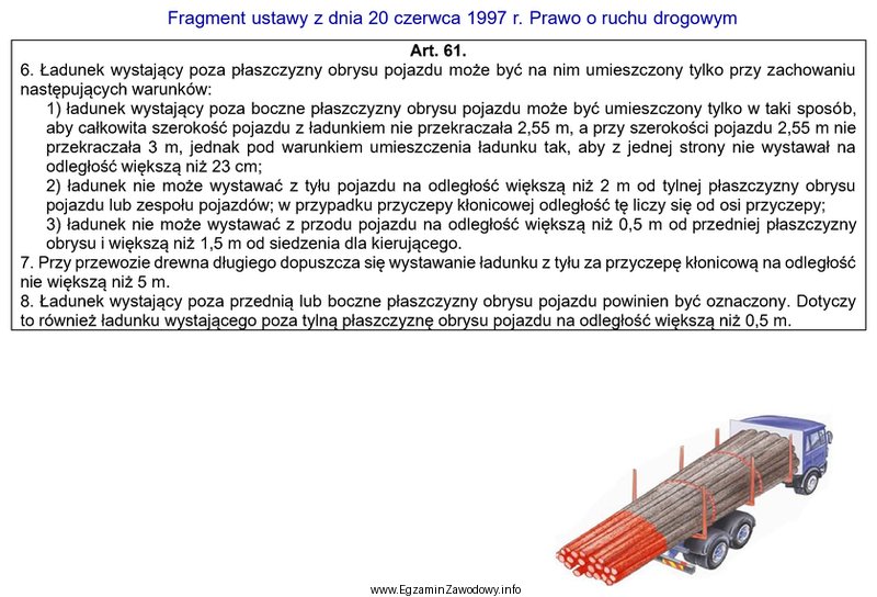 Zgodnie z przedstawionym fragmentem ustawy Prawo o ruchu drogowym ł