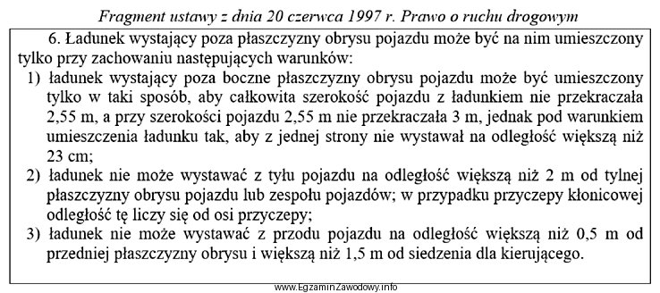 Z przedstawionego fragmentu ustawy Prawo o ruchu drogowym wynika, ż