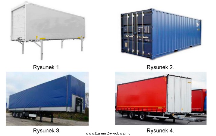 Który rysunek nie przedstawia intermodalnej jednostki transportowej (UTI)?